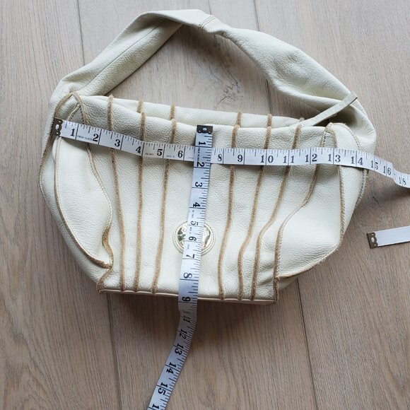 Charles David Mini White Leather Handbag Purse Y2K - Picture 5 of 11